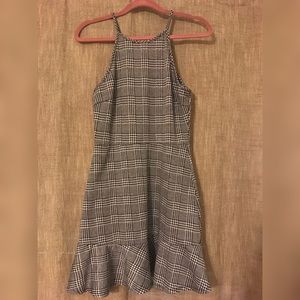 Drop waist plaid dress